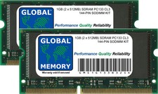 1GB (2 X 512MB) PC133 133MHz 144-PIN SDRAM SODIMM MEMORIA RAM KIT PER LAPTOP