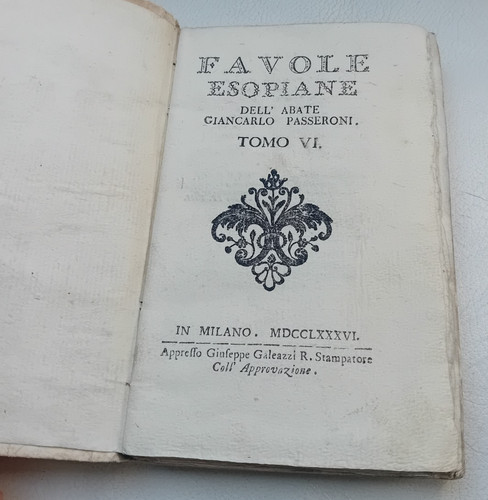 Favole esopiane tomo - esopiane, vi