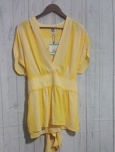 Anne klein yellow neck - yellow, v-neck