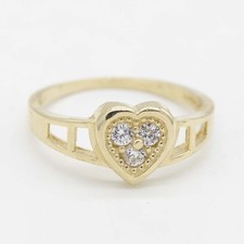 Anello pinky cuore rosa per - pinky, cz