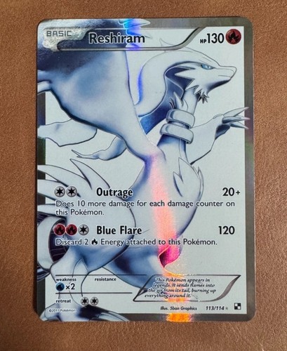 Reshiram full art holo - full, pokemon