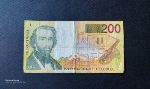 Billet banque 200fr belge - banque, :