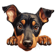 6 adesivi auto Doberman