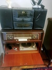 mobile radio giradischi da salotto Grundig color noce 40x60