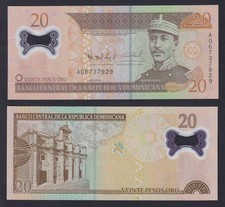 Banconota Republica Dominicana 20 pesos oro 2009 P.-182a Polymer FDS/UNC
