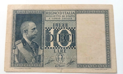 Banconota dieci lire 1944 - dieci,