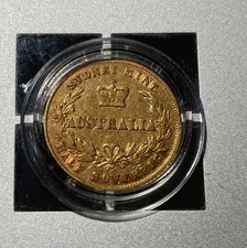 1864 Australia Mezza Sterlina Oro Gold Half Sovereign Sovereign Error O Victoria
