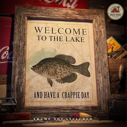 Stampa artistica pesca crappie