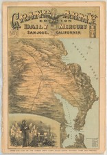 Vista dall'alto della famosa valle di Santa Clara guardando a sud da San Fran