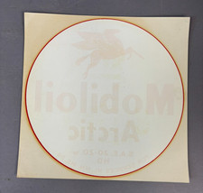 Insegna Pubblicitaria Decalcomania Pompa Gas NOS Vintage anni 50-60 MOBILOIL ARTIC SAE-20 Palm Bros