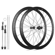 700c Fibra di Carbonio 40MM Profondità 6 Pawls Mozzo Ruota Strada V/C Freno Road Wheelset