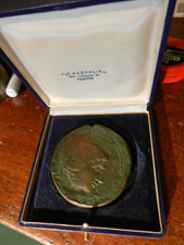 PAOLA2) GENOVA GRANDE MEDAGLIA BRONZO ILVA (ITALSIDER) CON SCATOLA MOLTO PESANTE