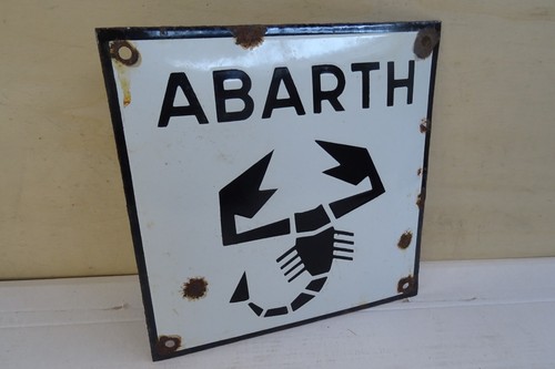 Insegna smaltata abarth misura - smaltata,