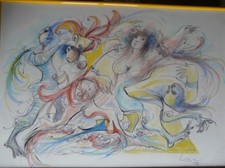 Scena carnevalesca II - Giuseppe Lizzini (1932 - 2005) Tecnica mista - 1993