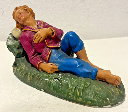 Vecchio pastore per presepe - vecchio,