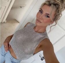 ZARA TOP DONNA STRASS NUOVO