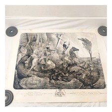 Antica stampa per Sottoscrizione Fucili di Garibaldi 71x93 cm