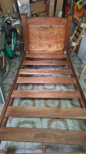 Letto singolo teak - letto,