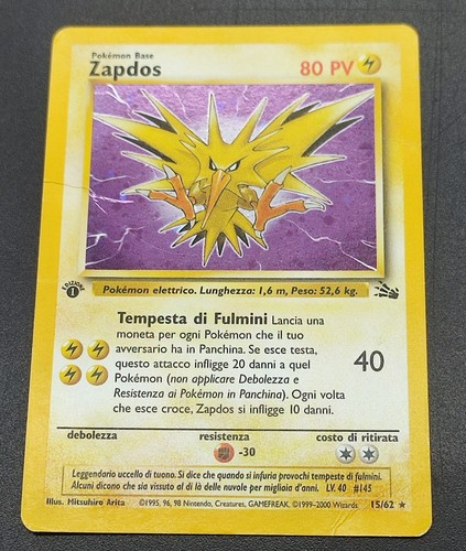 Pokemon zapdos fossil - fossil, prima