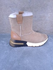 ASH Kyoto Women's Ankle Boots in Genuine Leather and Wool Lining Size 39 Camel C