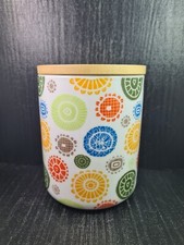 cuorematto barattolo porcellana decorato h 14 x 10.5 con tappo legno