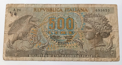 Banconota 500 lire aprile - banconota,