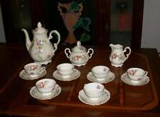 servizio tè caffè x6 completo 1950ca porcellana Mitterteich Bavaria fiori numero