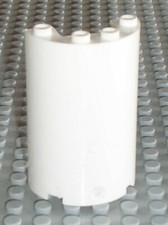 LEGO White Cylinder Half 2x4x5 ref 85941 / set 7749 10240 7747 60080 60010 75053