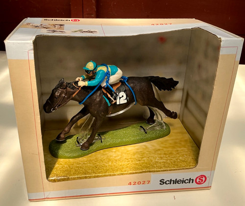 Rare schleich horse jockey - horse,