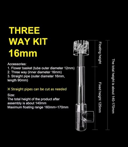 Skimmer kit three way mm - way,