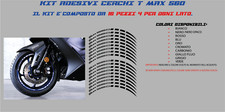 Adesivi  Kit cerchi RUOTE moto strisce YAMAHA T MAX 560 tmax scooter VARI COLORI
