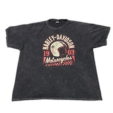 Harley Davidson Mens Motorcycle Helmet Graphic Shirt Sz 3XL Oconomowoc Wisconsin