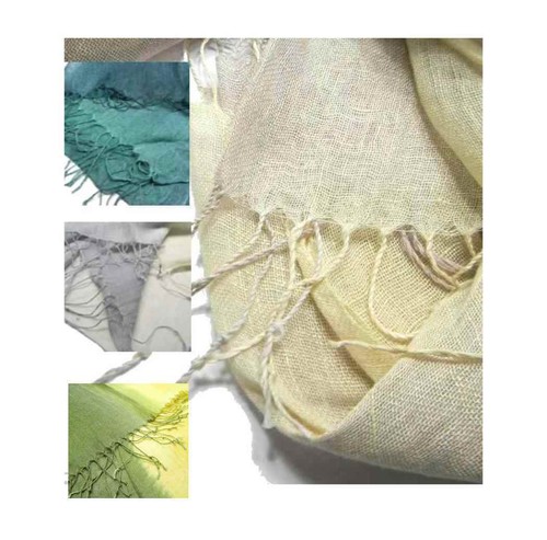 Sciarpa lino degrade blu - di,