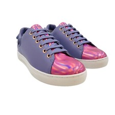 Sneakers In Pelle Rosa Viola