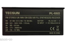 TECSUN PL-660 Ricevitore Radio Supporto Posteriore Originale NERO 