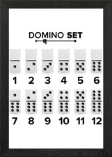 Domino set gioco incorniciato - gioco,