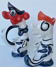 Coppia gallo ceramica la lucciola Vicenza soprammobile anni 50 raro di design