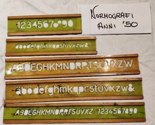 Set da 36 pezzi di normografi  Anni 50-70-80  M.E.M , Vibo , Rothring...