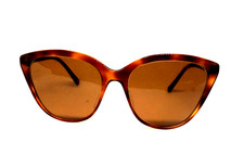 Occhiali da sole donna vintage anni 80 made italy marrone plastica gatto FILOS