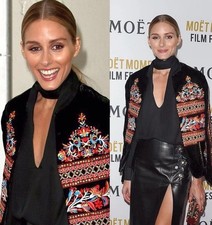 ZARA BLAZER NERO VELLUTO GIACCA CAPPOTTO BOTTONI ORO PASSEMENTERIE OLIVIA PALERMO M