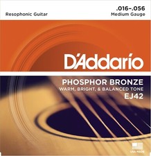 D'Addario Corde Resofoniche per Chitarra EJ42 Bronzo Fosforoso 15-56 