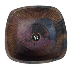 Lavello bagno quadrato in rame