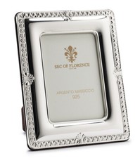 18x24 CORNICE PORTAFOTO in ARGENTO MASSICCIO 925 con retro in legno 18×24 * 7161