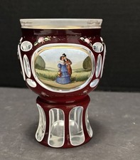 Ant. Calice Bohemien Mirtillo