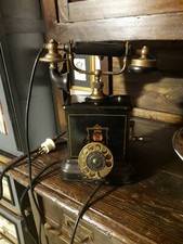 LOT ANTICO TELEFONO VINTAGE A MANOVELLE DEL 1904 MARCA JYDSK   OTTIMO E RARO .