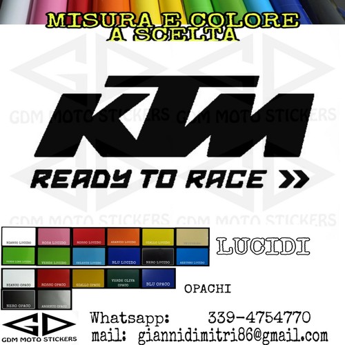 Adesivo logo ktm ready - logo, race