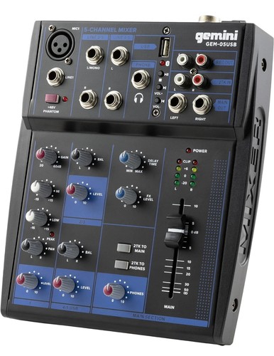 Mixer gemini gem 05usb - gemini,