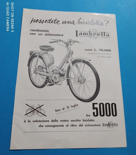 Pubblicita 1956 ciclomotore - pubblicita',