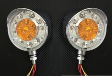 2x Chrome 24V LED Indicator