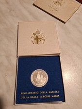 VATICANO 500 LIRE 1984 BIMILLENARIO NASCITA VERGINE MARIA PROOF FONDI A SPECCHIO